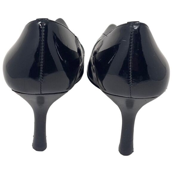 NOT FOR SALE BP. Black Patent Leather Pointed Toe Pumps Size 8.5M Leather Upper - Picture 8 of 12